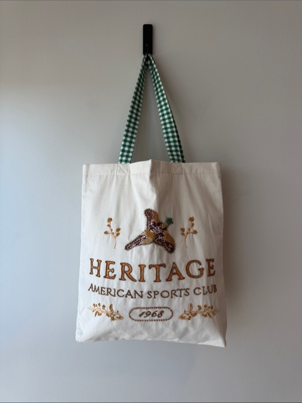 Anthropologie Beaded Canvas Tote Bag NWT